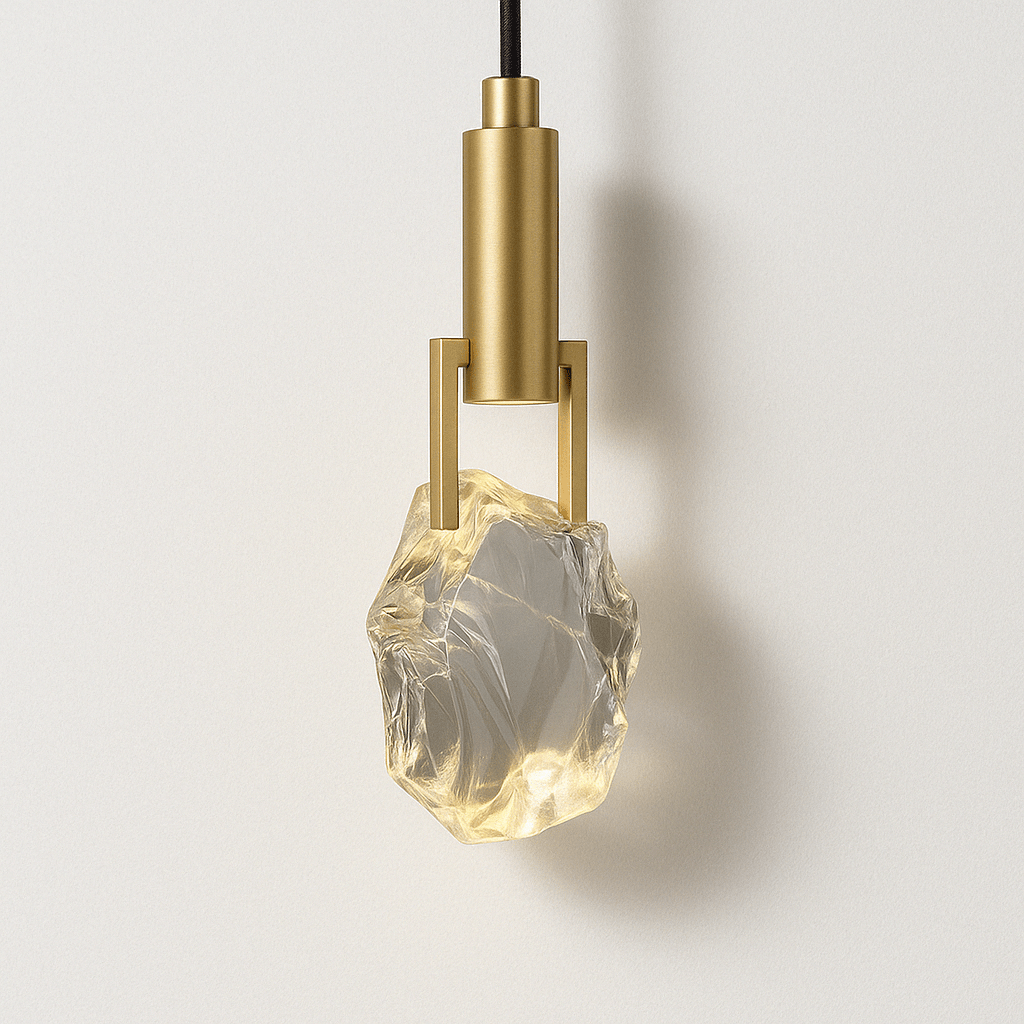 Natalia – Gouden Hanglamp met Kristal | Luxe LED Verlichting | 28 cm Hoog