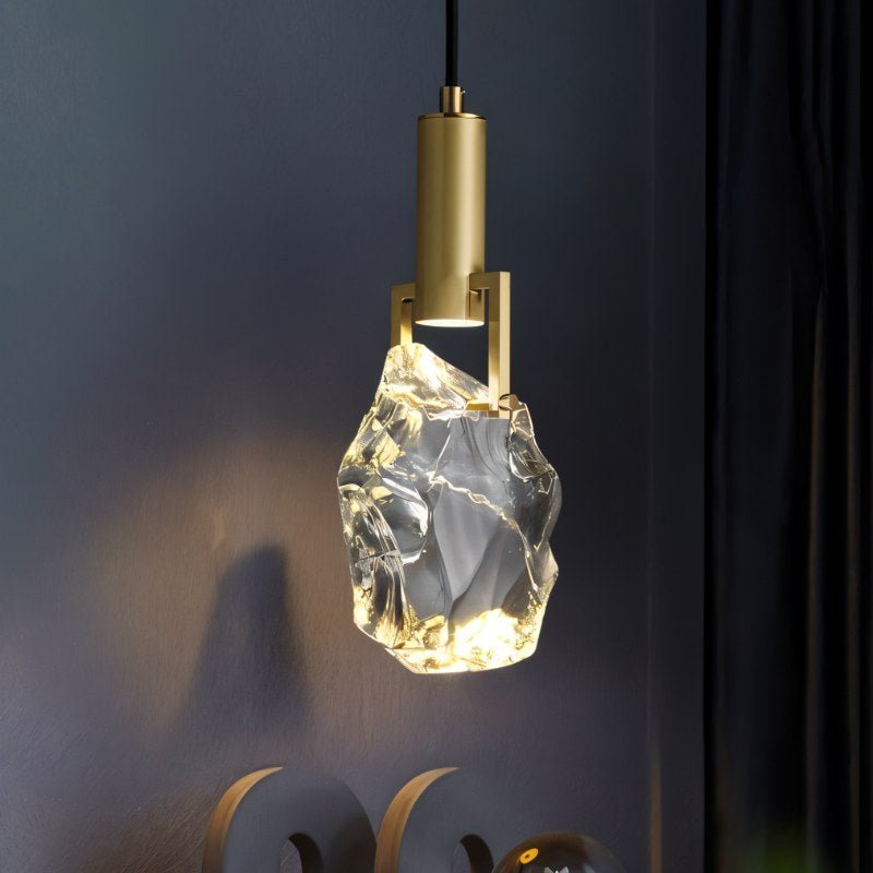 Natalia – Gouden Hanglamp met Kristal | Luxe LED Verlichting | 28 cm Hoog