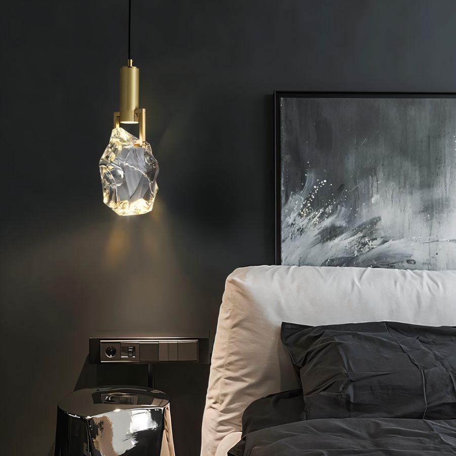 Natalia – Gouden Hanglamp met Kristal | Luxe LED Verlichting | 28 cm Hoog