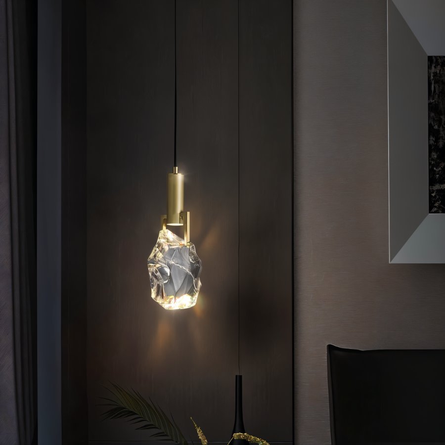 Natalia – Gouden Hanglamp met Kristal | Luxe LED Verlichting | 28 cm Hoog