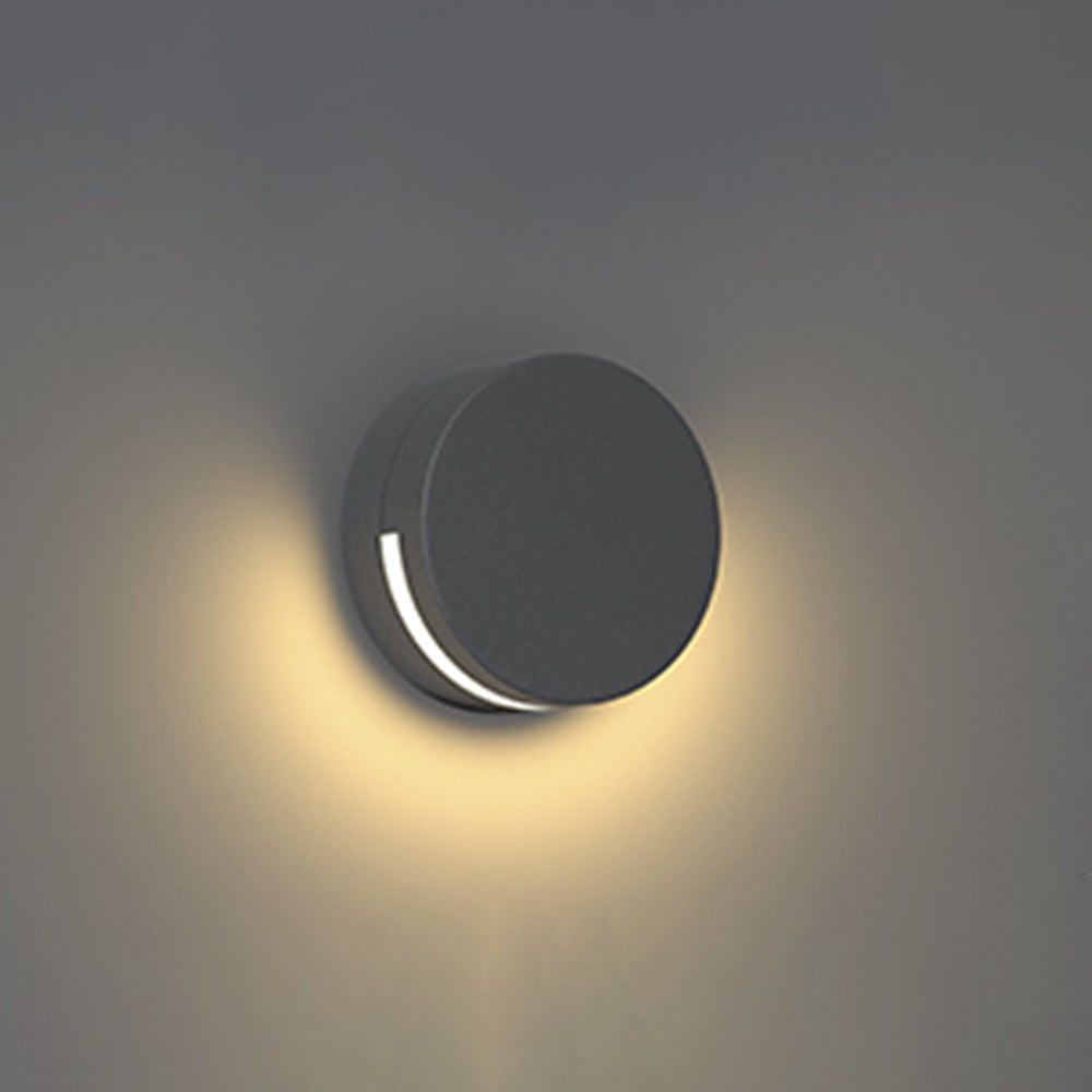 CIRVIA Buitenlamp – Ronde LED Wandlamp – IP65 – Metaal & Glas – Warm Licht