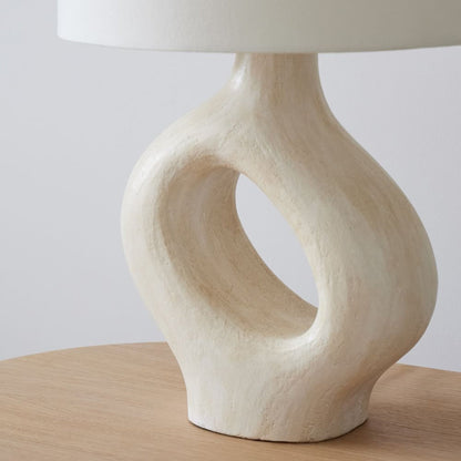ModernGlow – Resin Tafellamp met Linnen Scherm