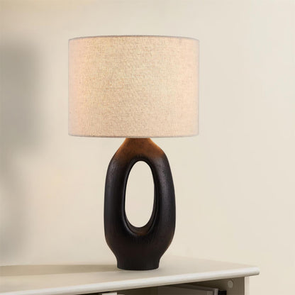 ModernGlow – Resin Tafellamp met Linnen Scherm