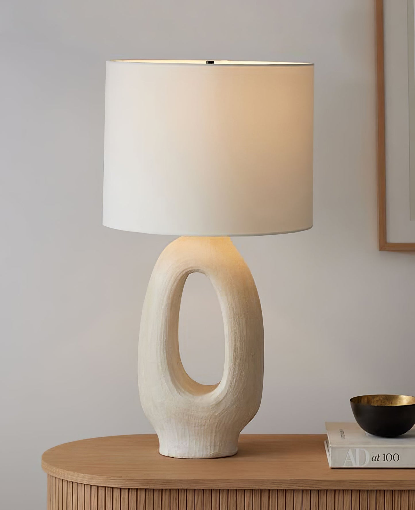 ModernGlow – Resin Tafellamp met Linnen Scherm