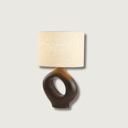 ModernGlow – Resin Tafellamp met Linnen Scherm