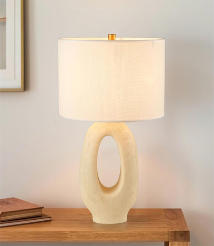 ModernGlow – Resin Tafellamp met Linnen Scherm