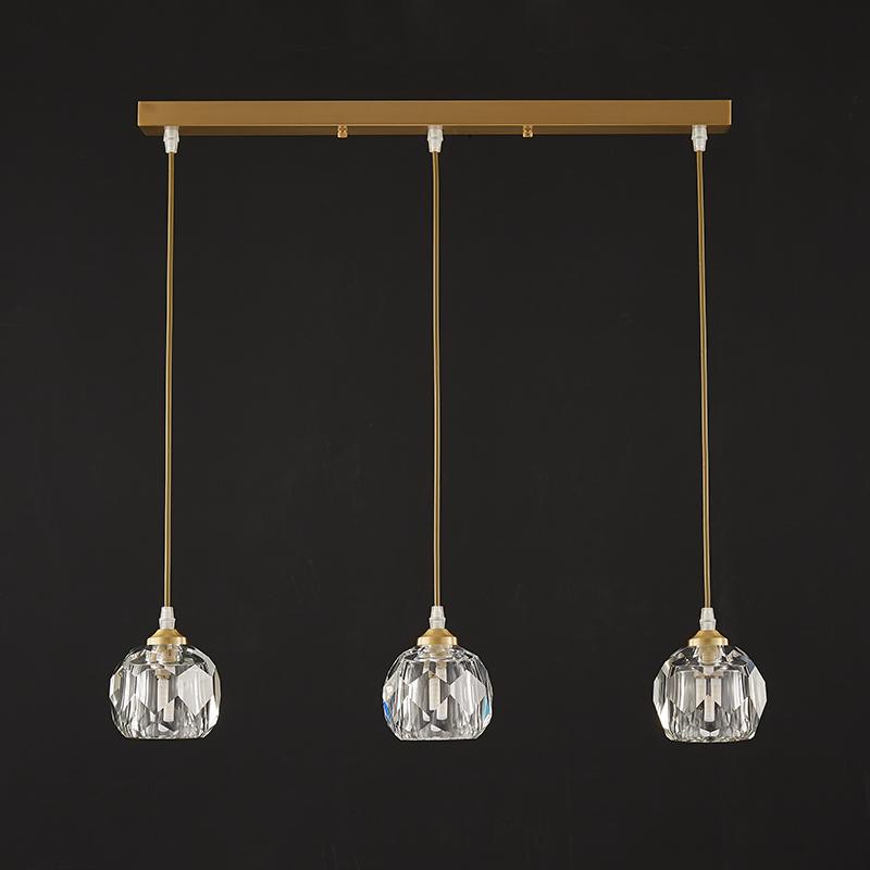 3-Lichts Helder Kristallen Schaduw Hanglamp