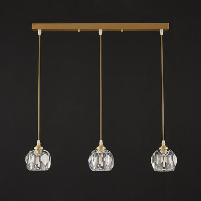 3-Lichts Helder Kristallen Schaduw Hanglamp