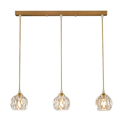 3-Lichts Helder Kristallen Schaduw Hanglamp