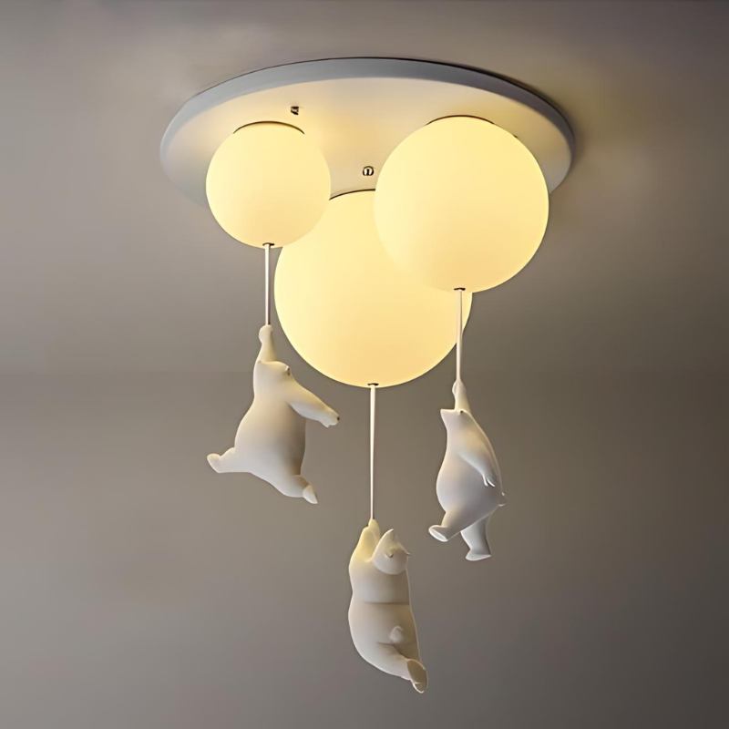 Up – Plafondlamp met Berenballon | Kinderkamer Verlichting | LED | 4 Formaten