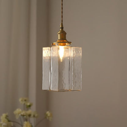 VerglaCube | Moderne Hanglamp – Glas & Textuur – LED Verlichting – Kunstobject voor Woonruimte of Galerie
