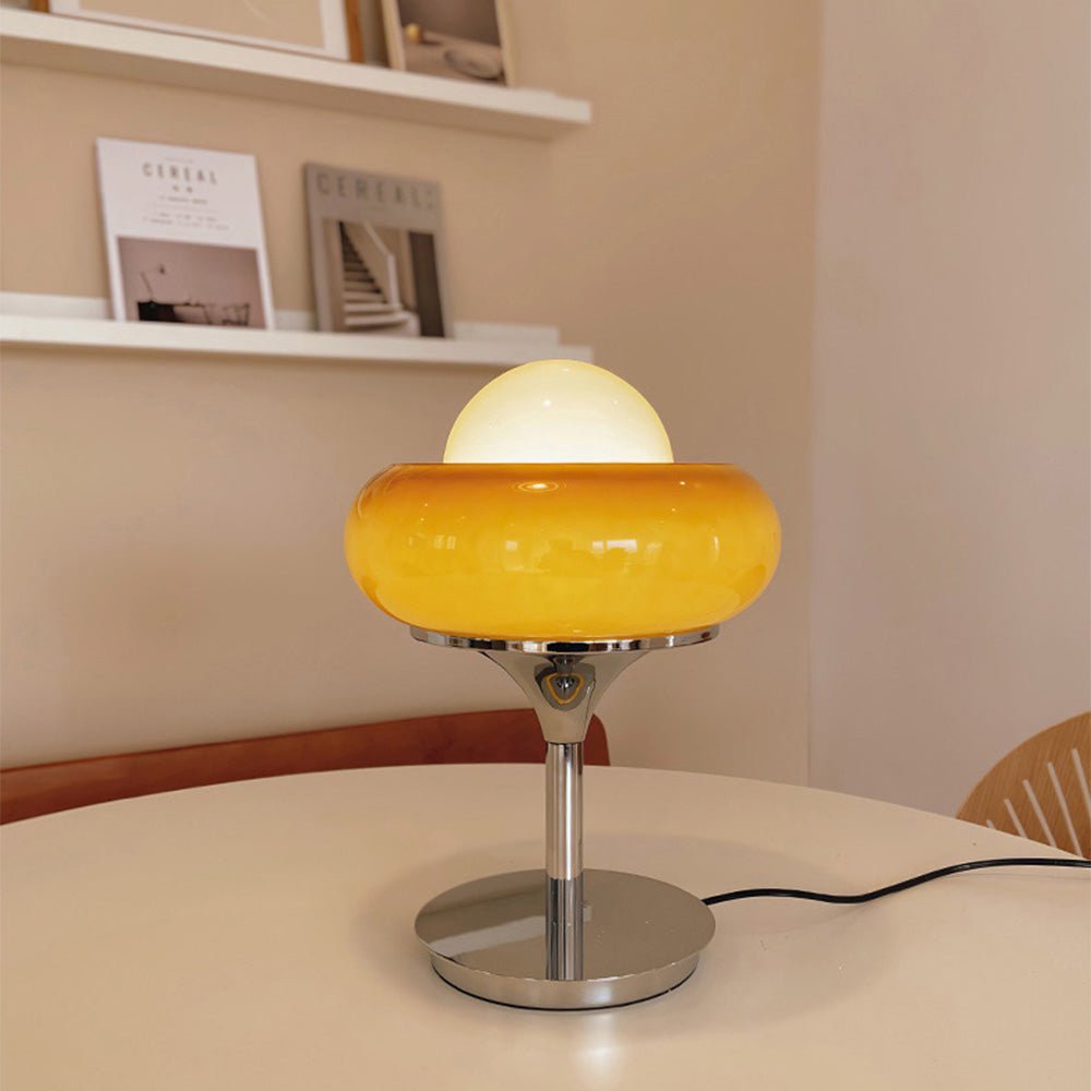 FormaGiallo | Stijlvolle Gele Bauhaus Tafellamp van Glas